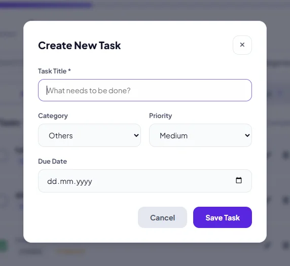 TaskFlow: Modern Web-Based to-Do & Task Management System with Dark Mode — screenshot 2