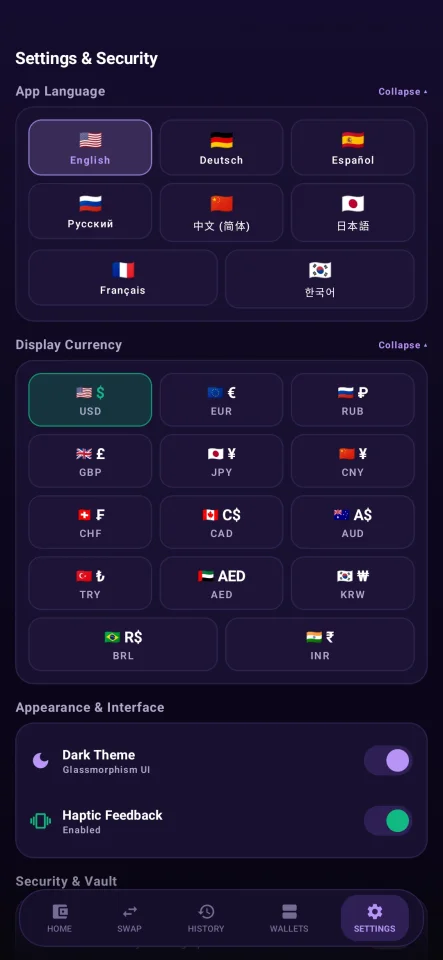 CryptoWallet Multi-Chain Crypto Wallet Android App Template — screenshot 6