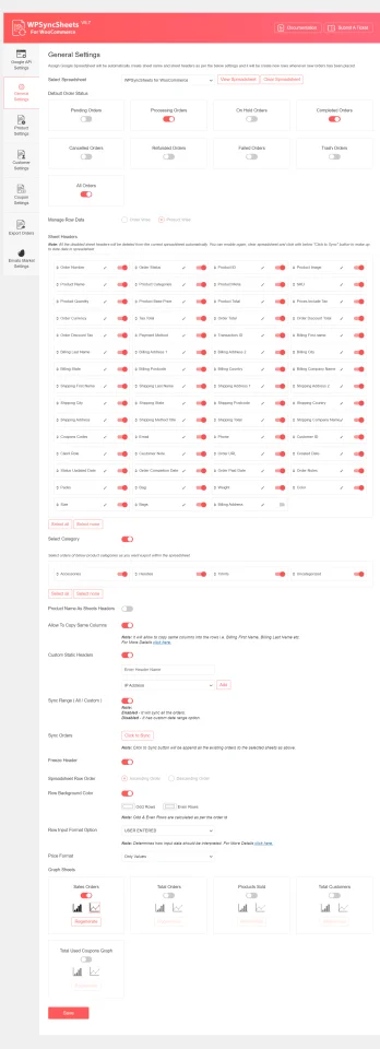 WooCommerce Google Spreadsheet Addon - (Import / Export) — screenshot 2