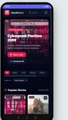 Cinema Hub - Movie Download & Streaming Web site + FREE Android App (HTML5 & Tailwind)