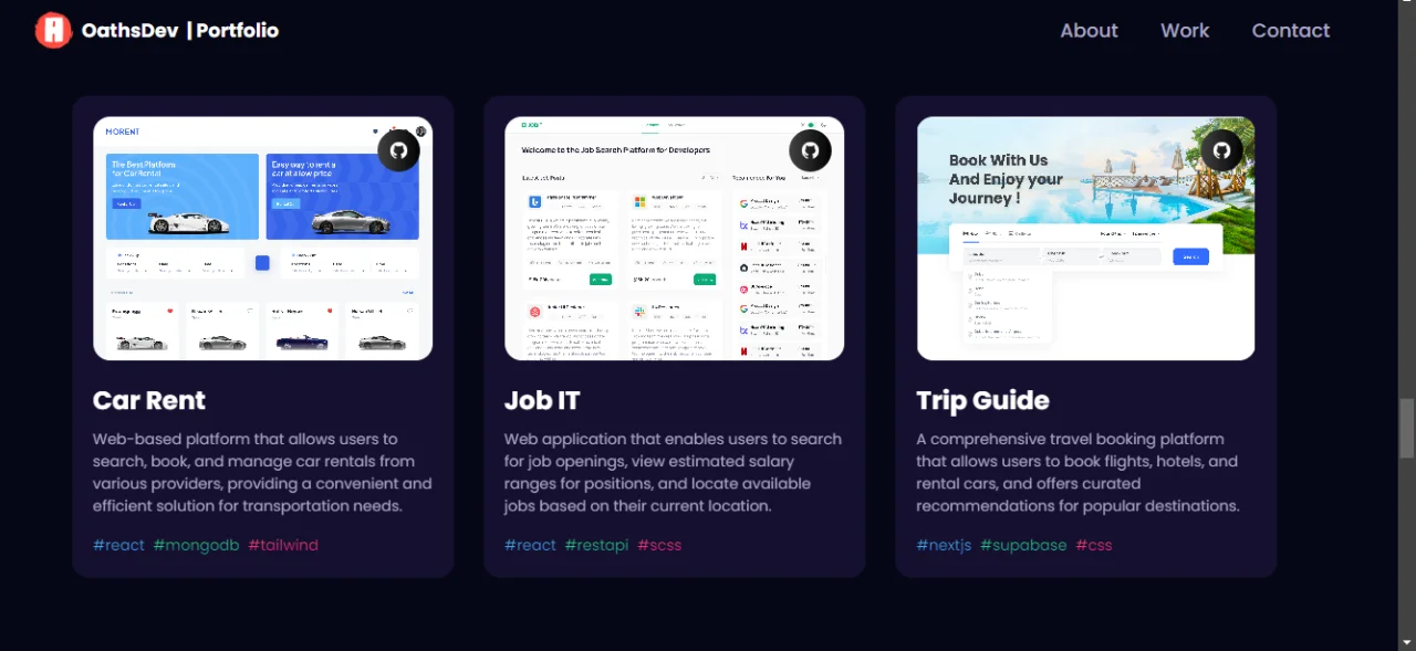 3D Modern Portfolio Web — screenshot 1