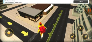 Superhero Fly Pizza Delivery Flying Games 2021