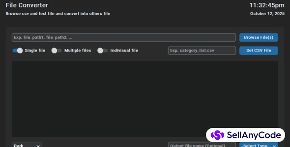 Modern CTk Text to CSV/JSON Converter with Dark Mode