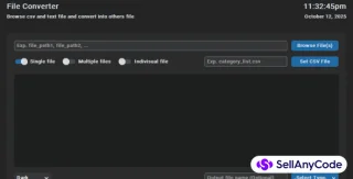 Modern CTk Text to CSV/JSON Converter with Dark Mode