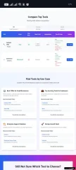 Modern SaaS Tool Comparison Landing Page