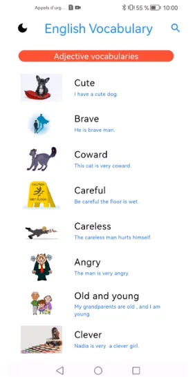 Flutter Learn Englsih Vocabulary App | English Course App (Source Code) — screenshot 1