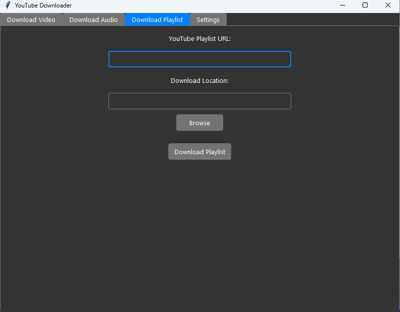 YouTube Converter V.1.0 Code Python — screenshot 3