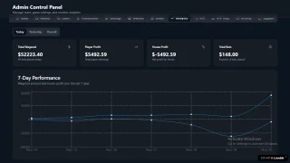 Crash Game Node.js Realtime Engine + Advanced RTP Control + Wallet & Referral System (Full Admin Panel)