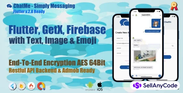 ChatMe - Simply Messaging Flutter v.2.8 with API Backend | Google AdMob