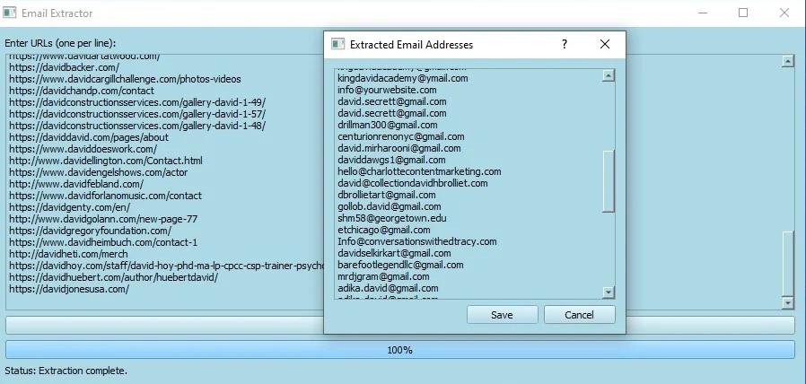 Unlimited Batch Email Extractor from Any Web Page — screenshot 2