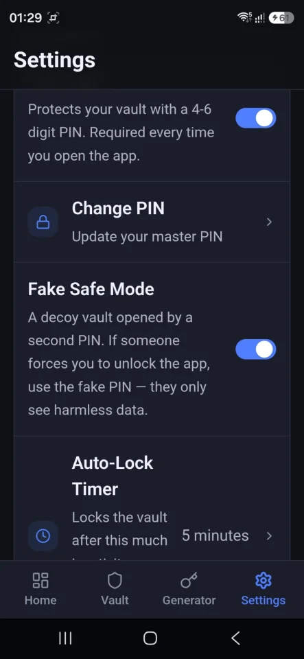 Rahmi Safe - Android Password Manager Source Code — screenshot 5