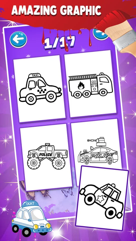 Glitter Coloring Pages for Cars — screenshot 5