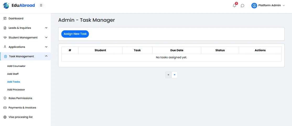 EduAbroad - Overseas Education & Student Visa Management Portal — screenshot 2