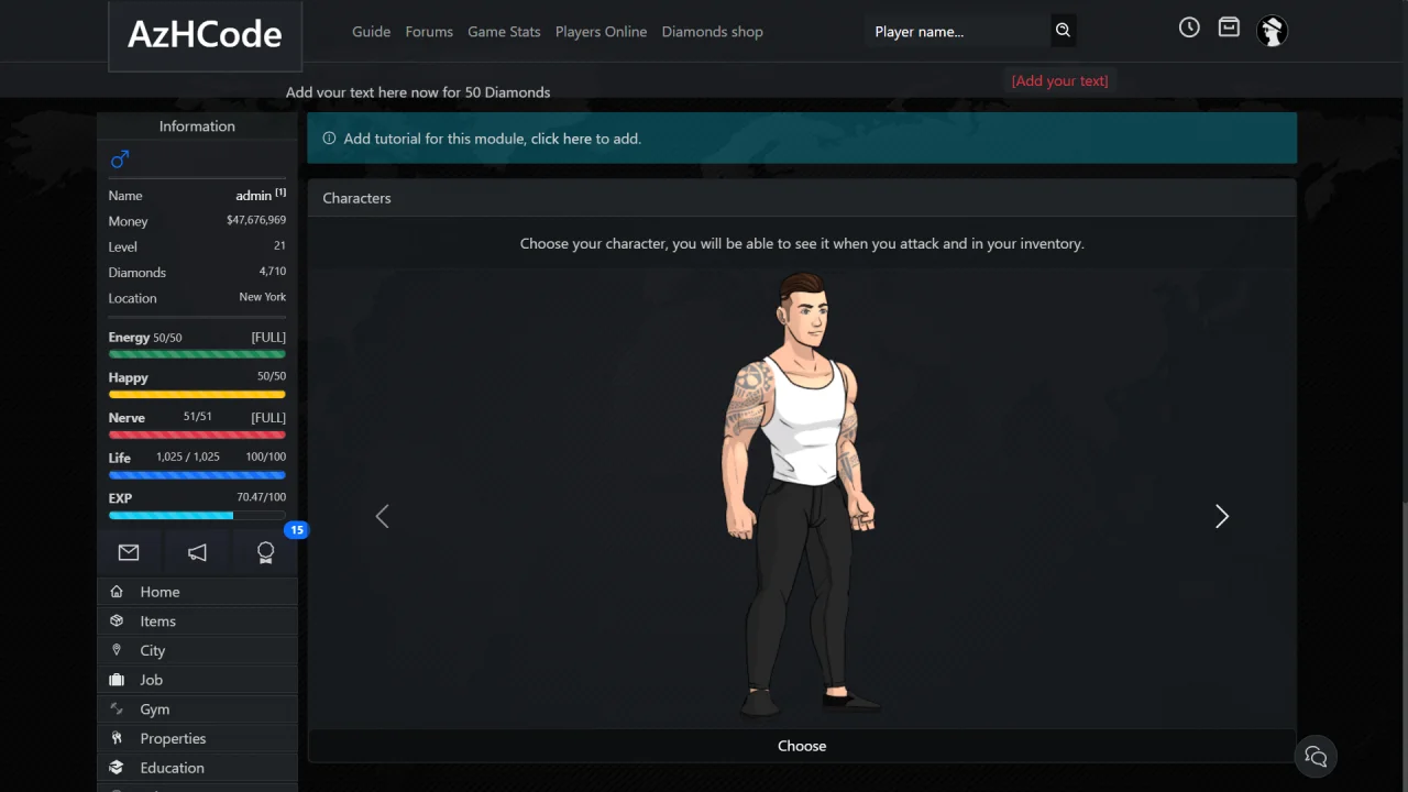 AzHCode - Online Browser Game Platform PHP — screenshot 2