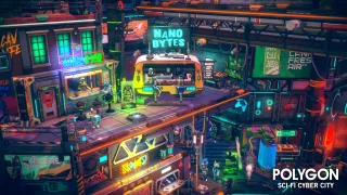 POLYGON Sci-Fi Cyber City - Low Poly 3D Art by Synty