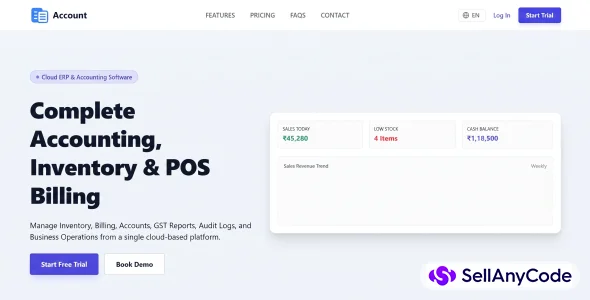 Bill Book Account Frontend - Digital Accounting & Billing SaaS — cover