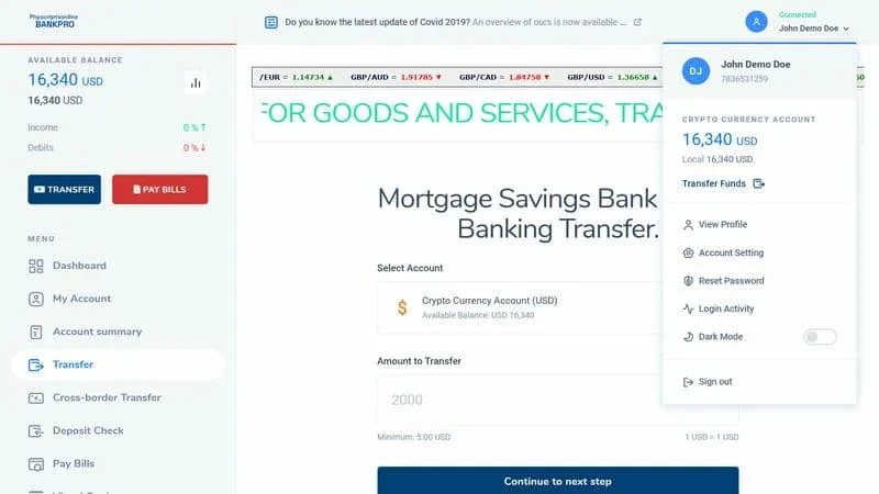 Online Banking PHP Script — screenshot 3