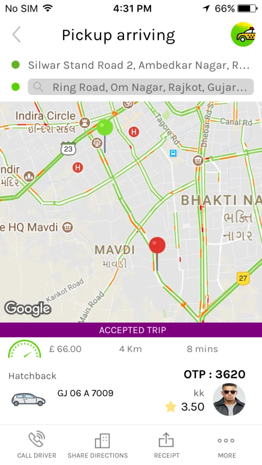 Taxi Booking App - A Complete Clone of UBER with User, Driver & Backend CMS Coded with Native Android — screenshot 4