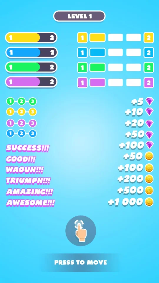 Universal Hyper-Casual UI for Mobile Games (PSD + PNG) — screenshot 2