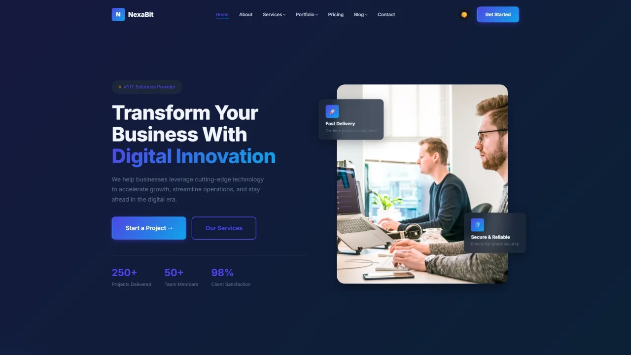 NexaBit IT Agency & Digital Solutions Template — screenshot 2