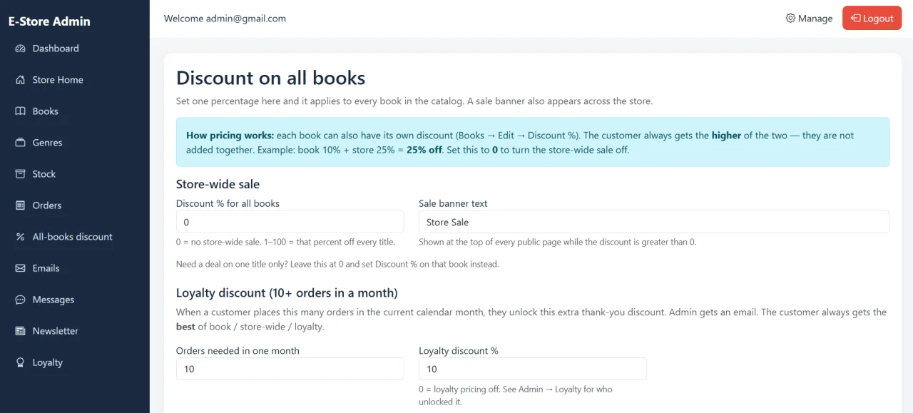 ASP.NET Core MVC E-Commerce Bookstore — screenshot 5