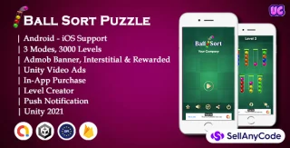 Ball Sort Puzzle (AdMob + Unity Ads + Push Noti.)