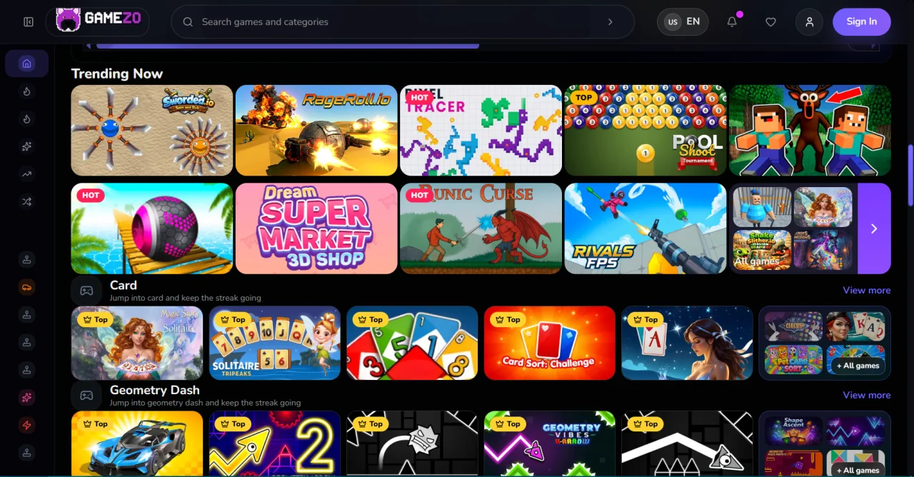 GameZO.live — screenshot 2