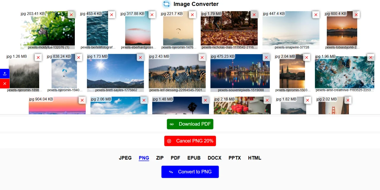 Image Converter - React Web App — screenshot 2