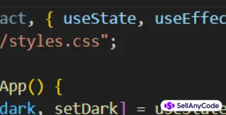 React Dark Mode Toggle Button Script