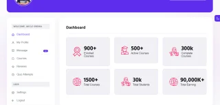 Online Learning School Template with Student, Teachers and Admin Dashboard