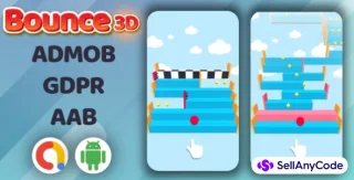 Bounce3D Jumping Ball Android Game + AdMob