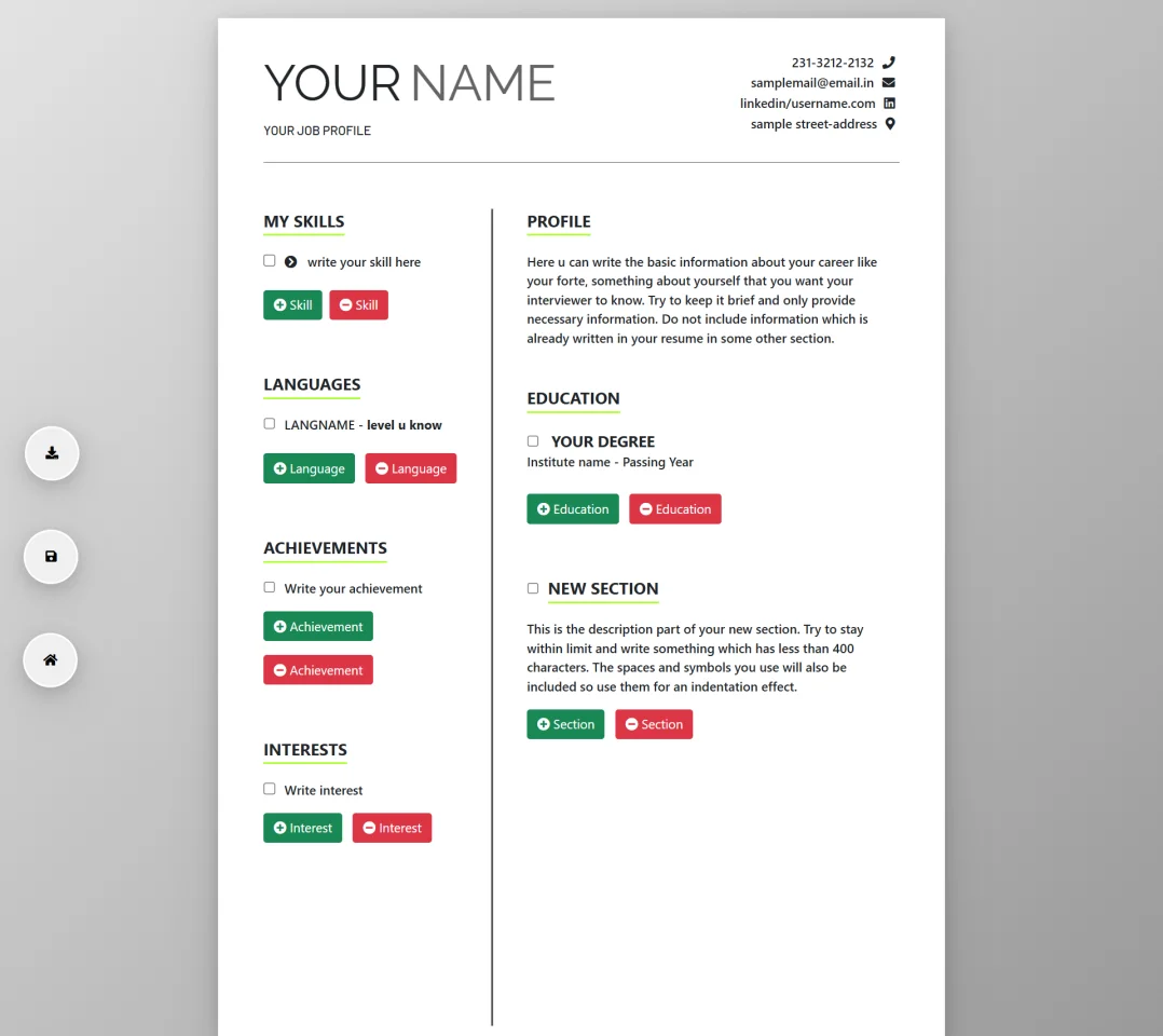ResumeBuilder - Easy Online Resume Maker Script — screenshot 2