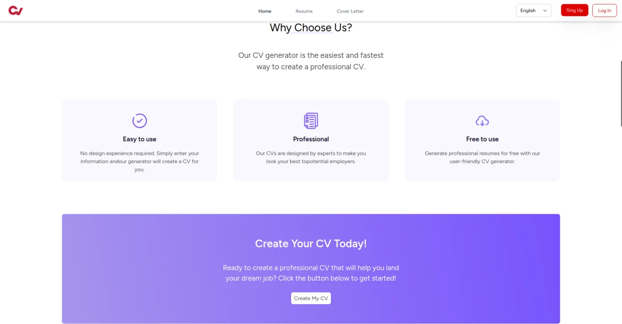 CV Maker Application — screenshot 1