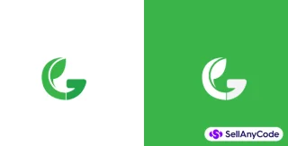Eco Minimalist G Leaf Logo Green Planet