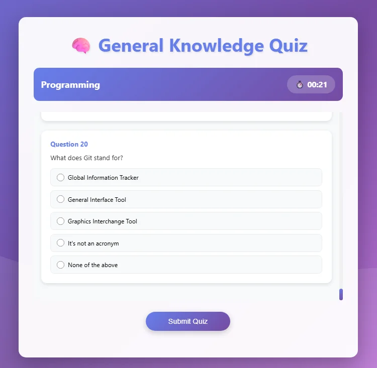 General Knowledge Quiz — screenshot 4