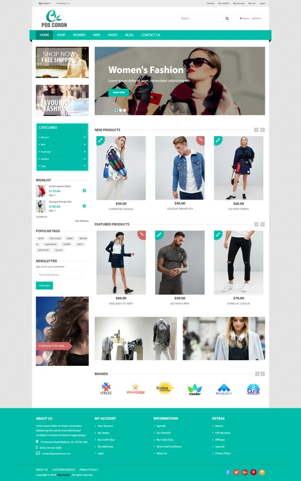 POS Coron – Responsive HTML5 eCommerce Website Template with Full Pages — screenshot 1