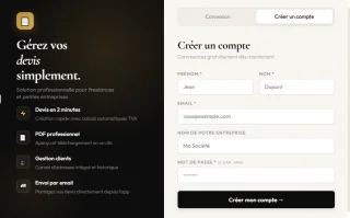QuotePro Gnrateur De Devis Professionnel (SaaS HTML)