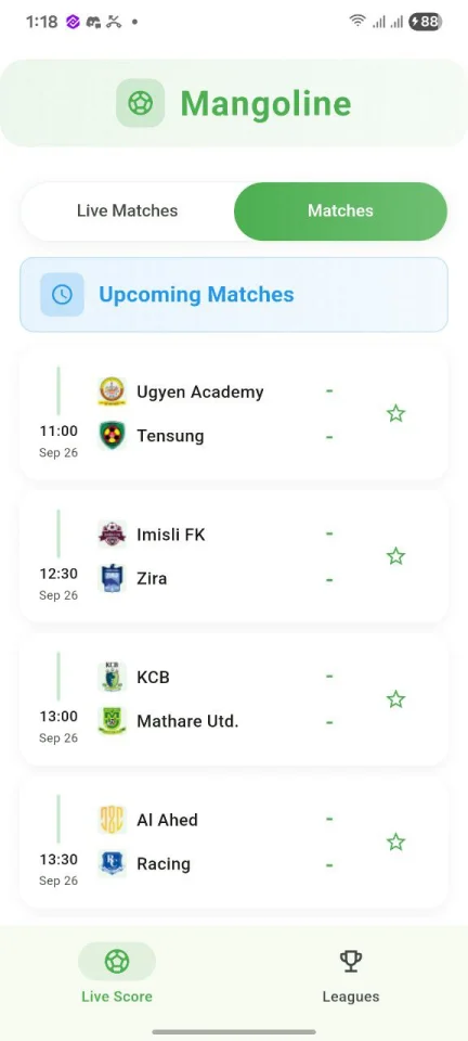 Mangoline – Live Football Scores, Upcoming Matches & League Standings — screenshot 1