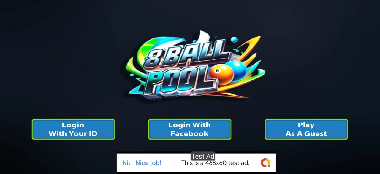 8 Ball Pool Multiplayer Unity Source Code - AdMob — screenshot 1