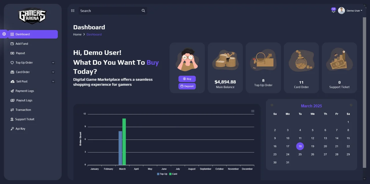 Gamers Arena - Digital Online Game Store, Game Top Up, Voucher & Gamer ID Selling Tools — screenshot 8