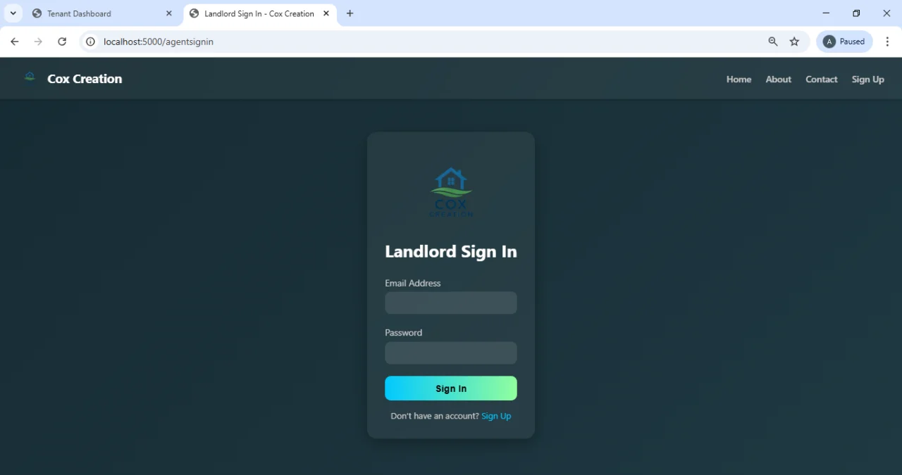 Full Stack Property Platform — screenshot 1