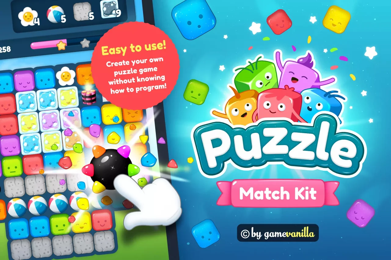 Puzzle Match Kit Bundle + 4 Game Art Packs — screenshot 1