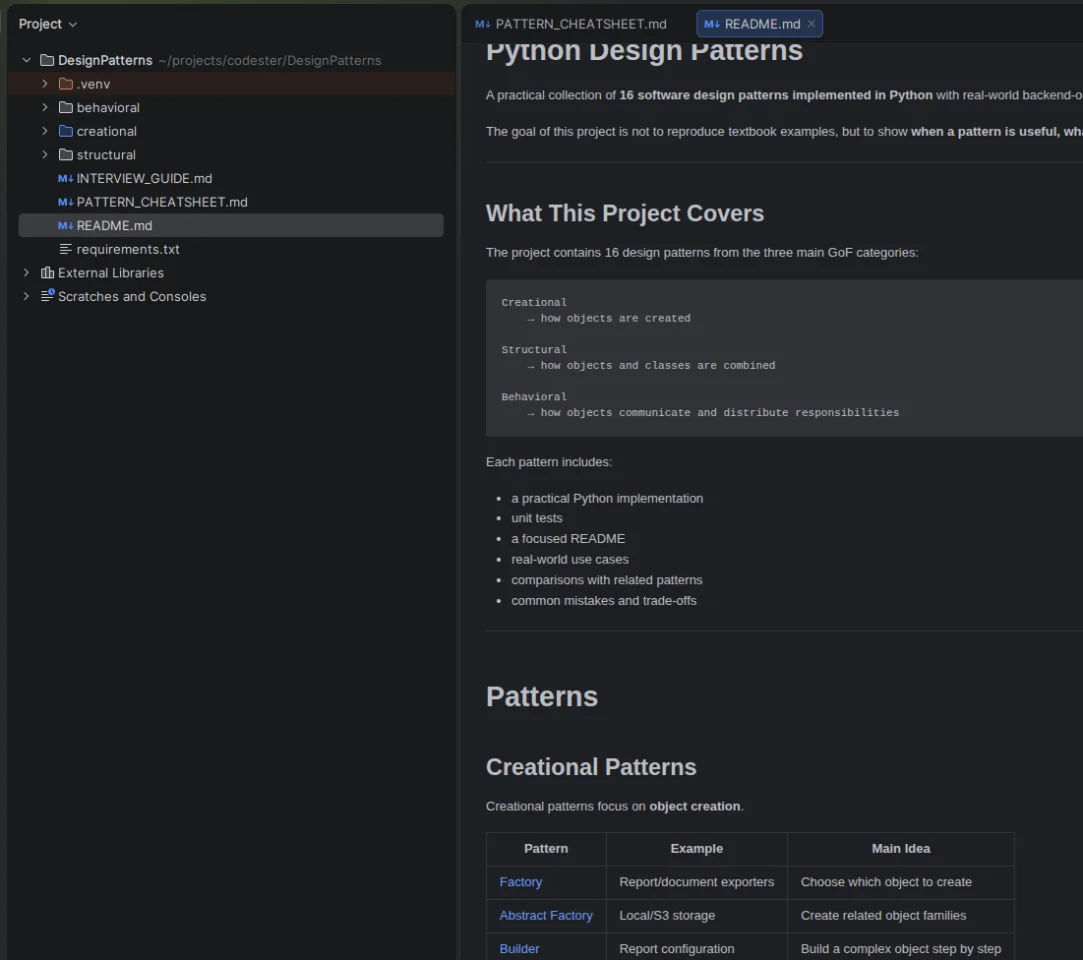 Python Design Patterns: Real-World Examples & Interview Guide — screenshot 3