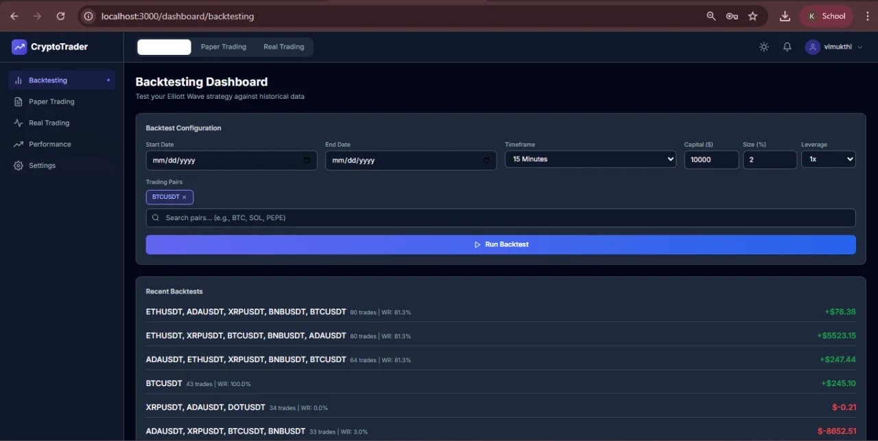 CryptoTrader Pro - Automated Futures Trading System — screenshot 1
