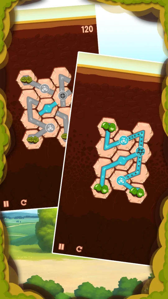 Max Hexa Pipe Flow Complete Game + 100 Levels & Level Editor — screenshot 1