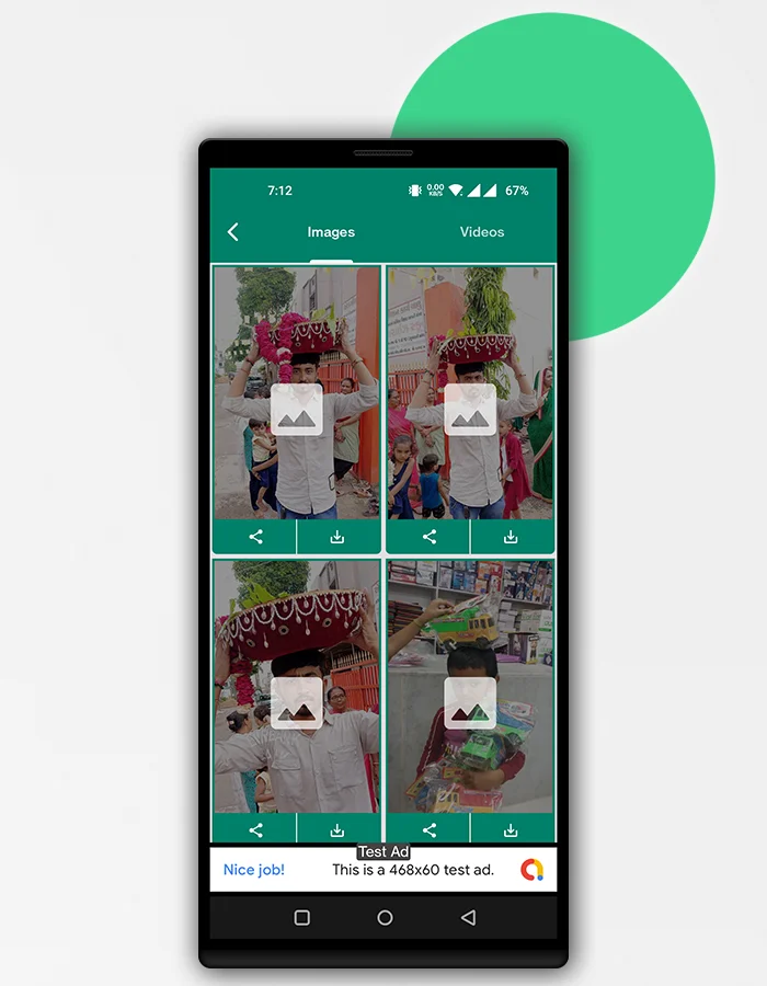 WhatsApp Status Saver Pro 2020 in Direct Message with AdMob Ads — screenshot 2