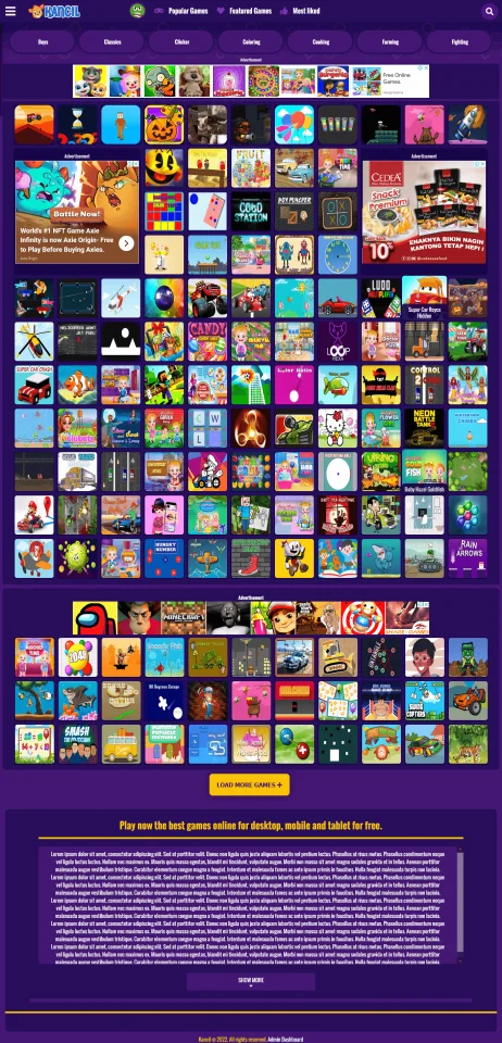 Kancil Theme | CloudArcade - HTML5 / Web Game Portal CMS — screenshot 1