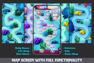 MK Bubble Shooter Kit Underwater Pop Game Template
