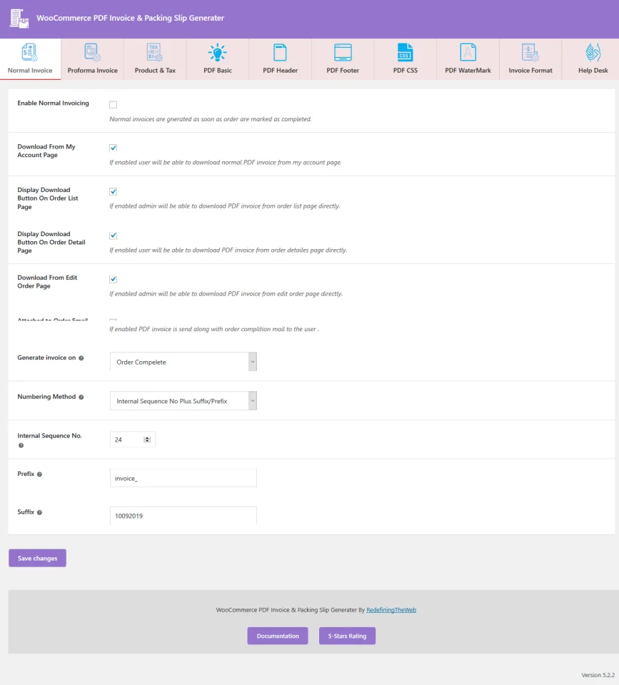WooCommerce PDF Invoice & Packing Slip with Credit Note — screenshot 1