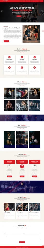 Gymfit Gym and Fitness Landing Page Template — screenshot 1